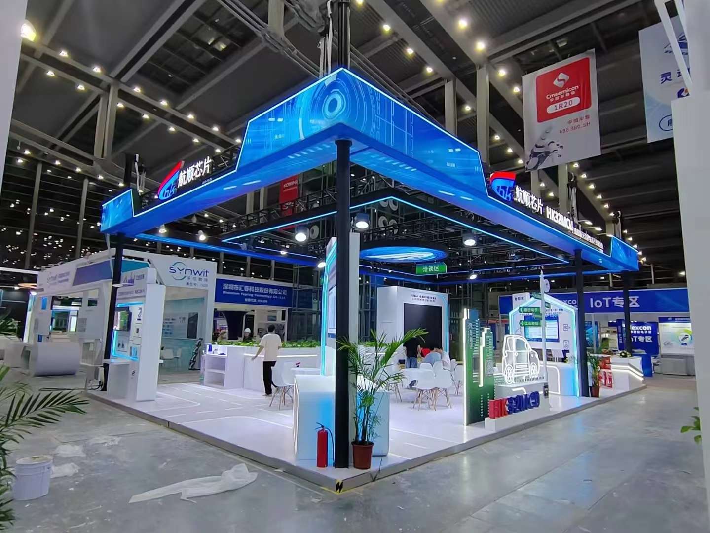 清遠企業展廳設計公司裝修航順芯片展廳